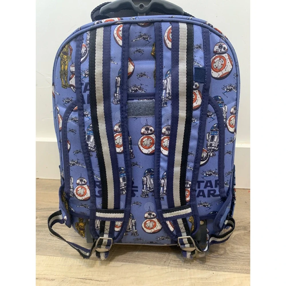 Pottery Barn Kids Star Wars Small Blue Droid Rolling Backpack Kids